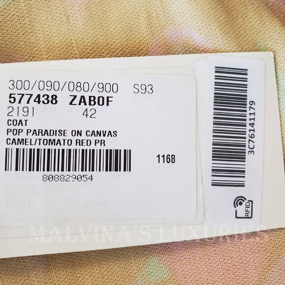 GUCCI COAT PARADISE PRINT LINEN BLEND KIMONO LONG JACKET sz IT 42 US 6 - Picture 12 of 13